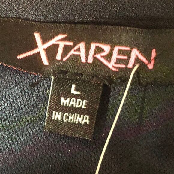 Xtaren Navy Blue Lace Sweetheart Neckline Dress Sz. L - Picture 8 of 9